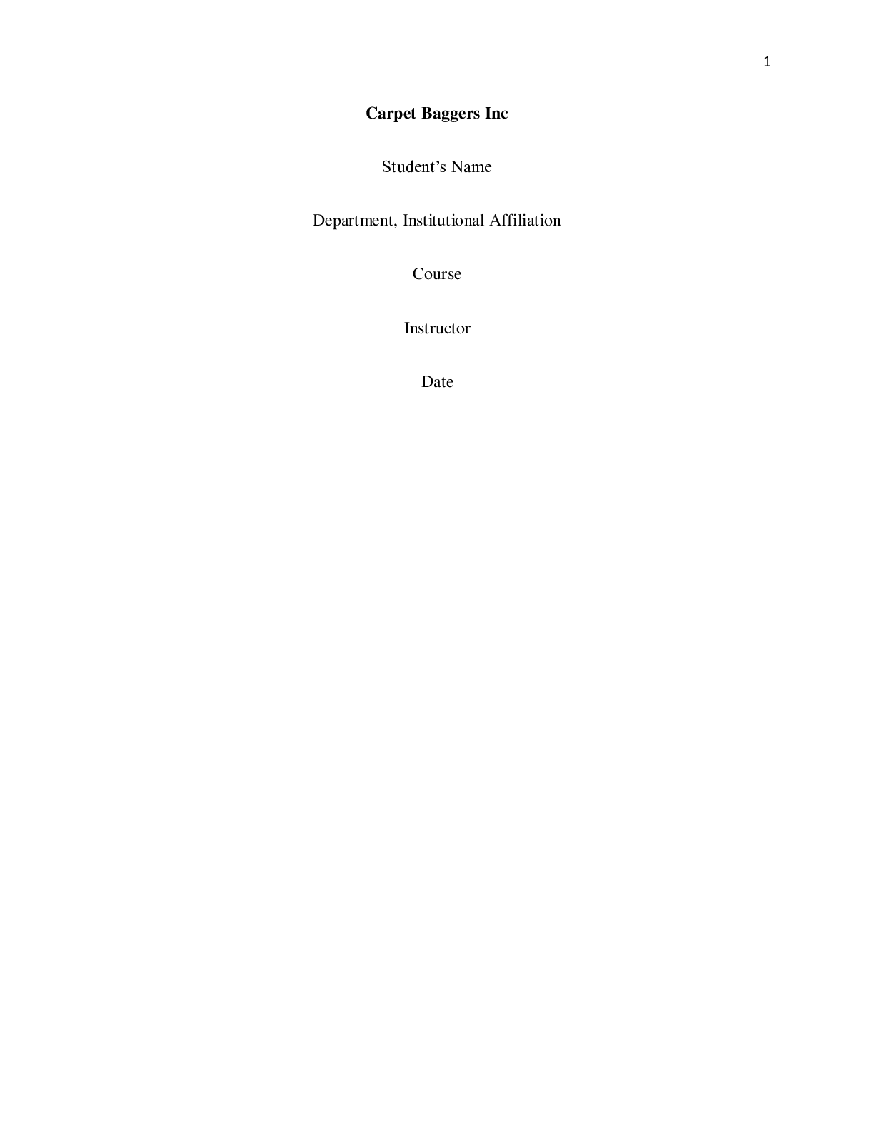 Preview image for Carpet Baggers Inc